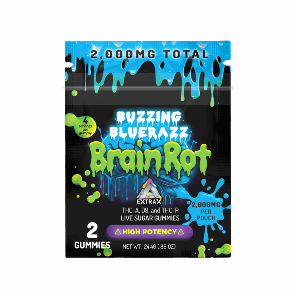 Extrax x Brainrot THCA Live Sugar 2-Pack Gummies – 2,000mg