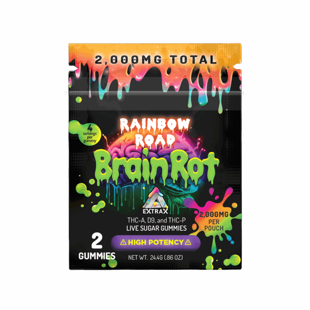 Extrax x Brainrot THCA Live Sugar 2-Pack Gummies – 2,000mg
