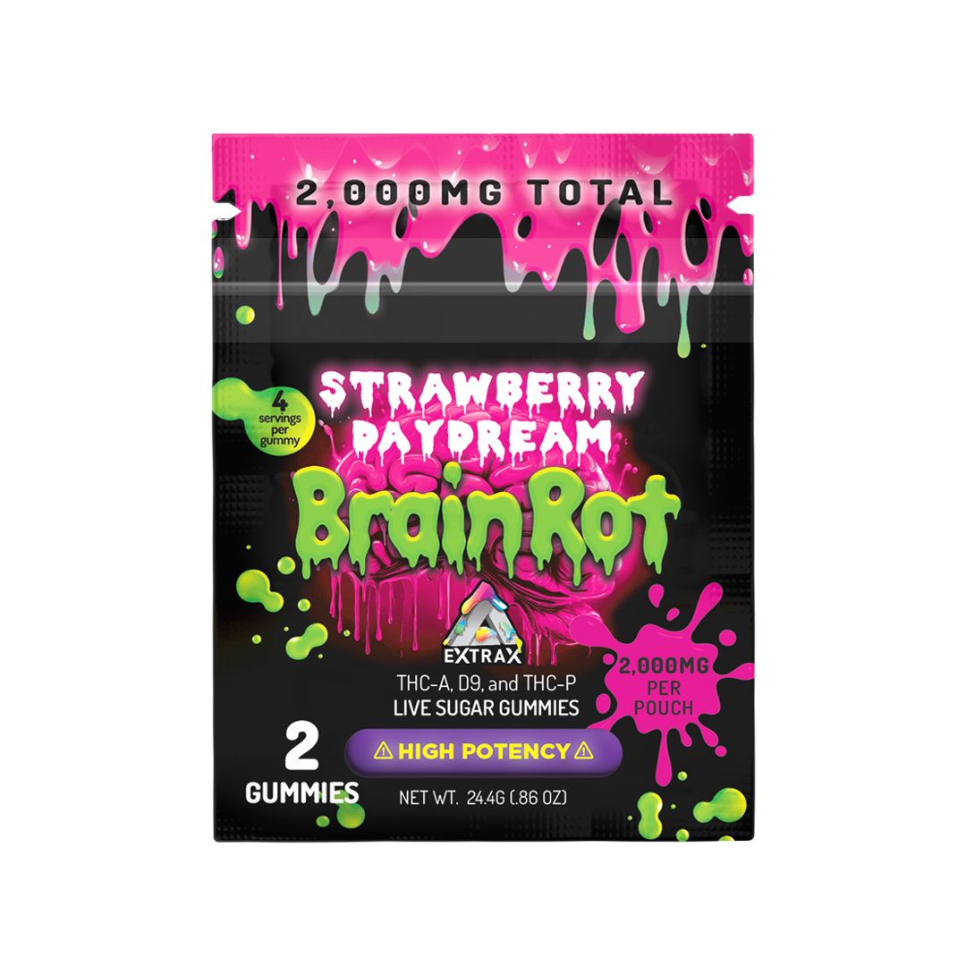 Extrax x Brainrot THCA Live Sugar 2-Pack Gummies – 2,000mg